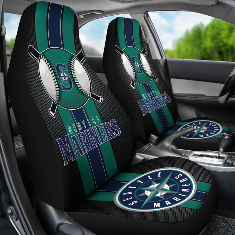 MLB Seattle Mariners Ball Logo Car Seat Covers Champion Auto Essential