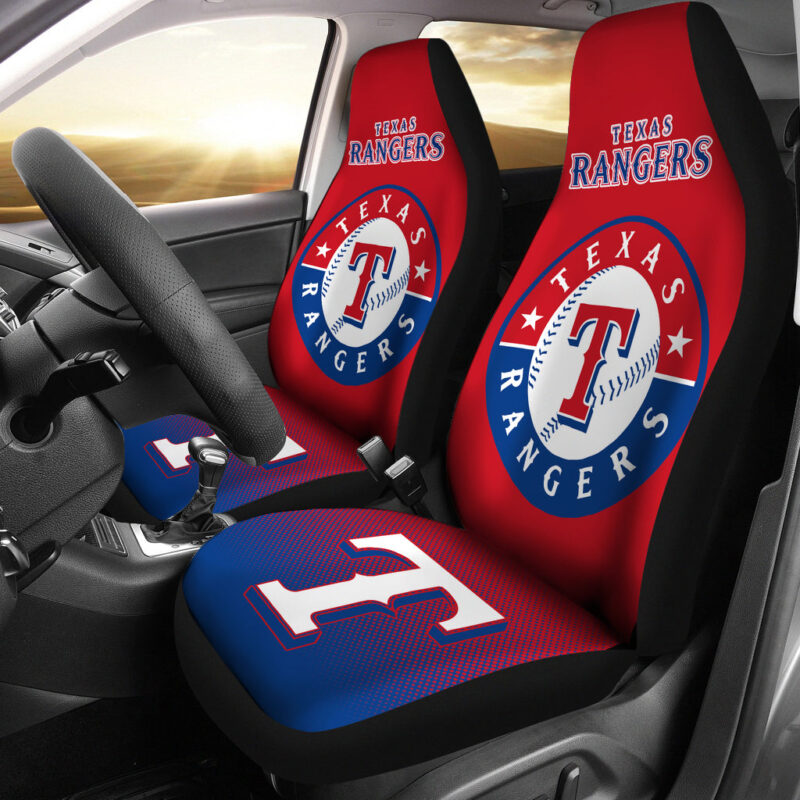 MLB Texas Rangers Car Seat Covers Cruise in Game Day Essence