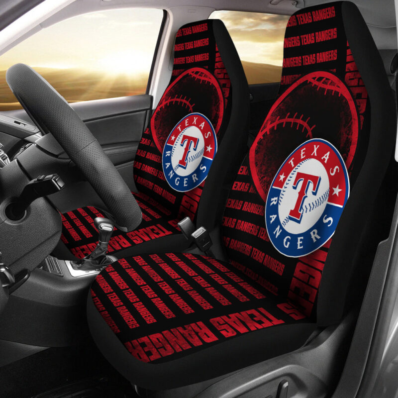 MLB Texas Rangers Car Seat Covers Journey with Victorious Vibes