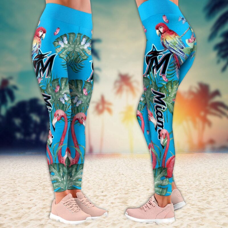 MLB Miami Marlins Leggings Signature Style Comfort For Fans
