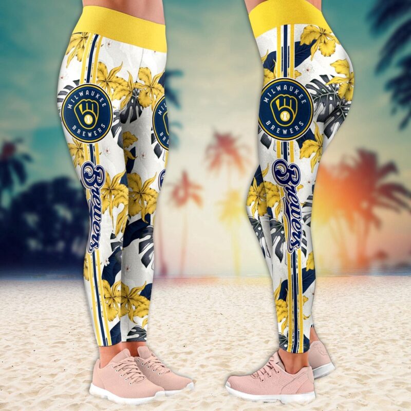 MLB Milwaukee Brewers Leggings Casual Elegance Bliss For Fans