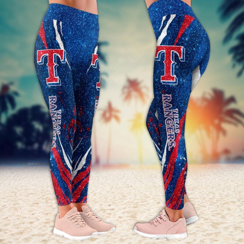 MLB Texas Rangers Leggings Sporty Elegance Bliss For Fans