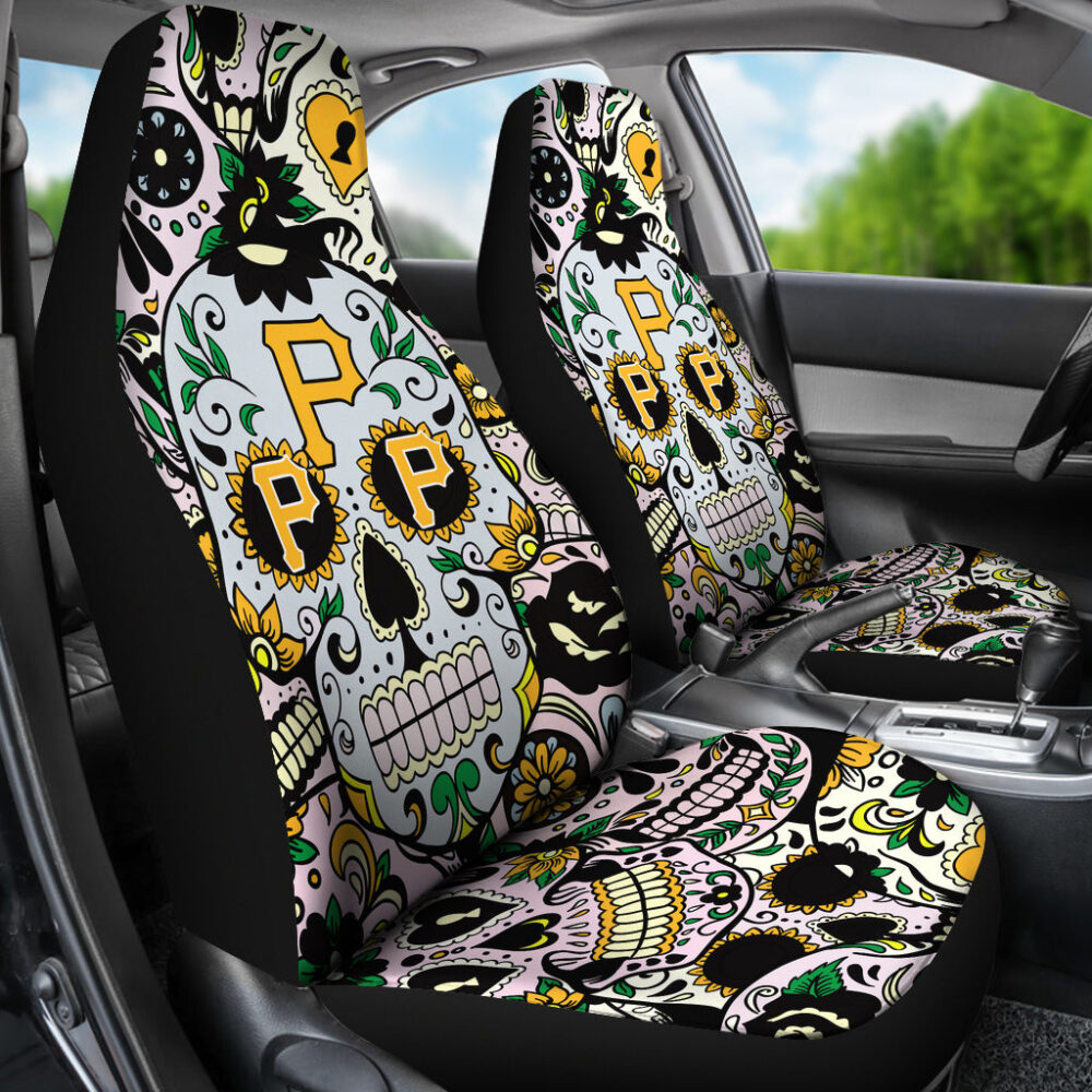 MLB Pittsburgh Pirates Car Seat Covers Party Skull