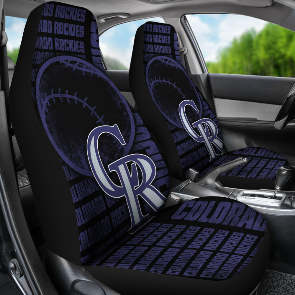 MLB Colorado Rockies Car Seat Covers Auto Pride Essential