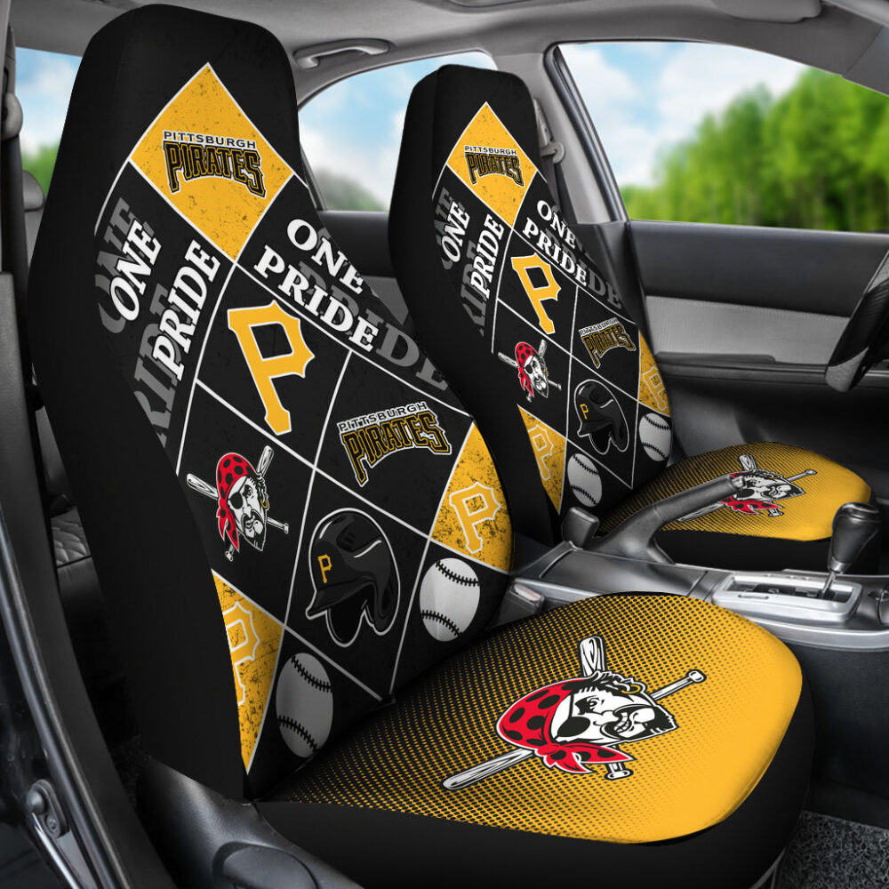 MLB Pittsburgh Pirates Car Seat Covers Pride Flag