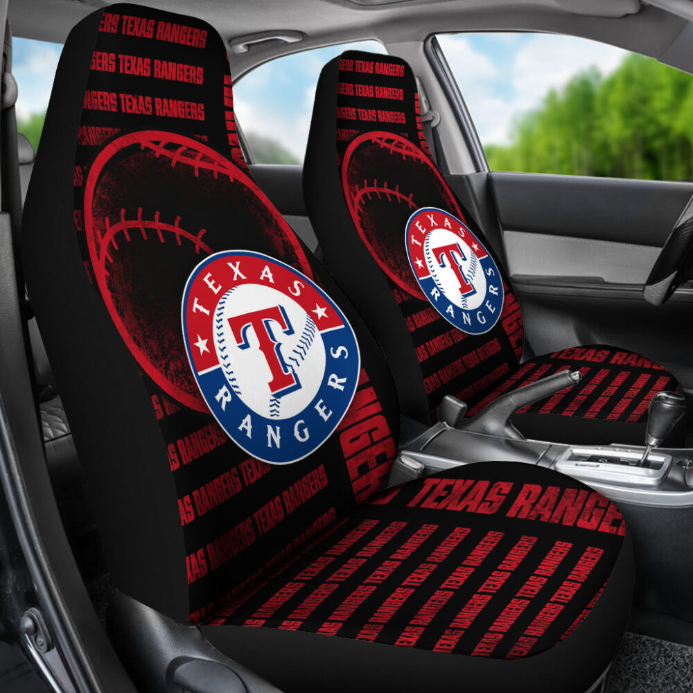 MLB Texas Rangers Car Seat Covers Journey with Victorious Vibes