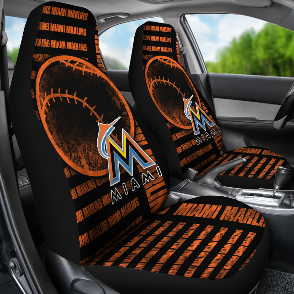 MLB Miami Marlins Car Seat Covers Champion Auto Enhancement