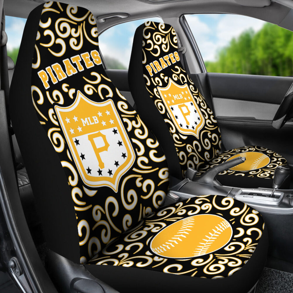 MLB Pittsburgh Pirates Car Seat Covers Black