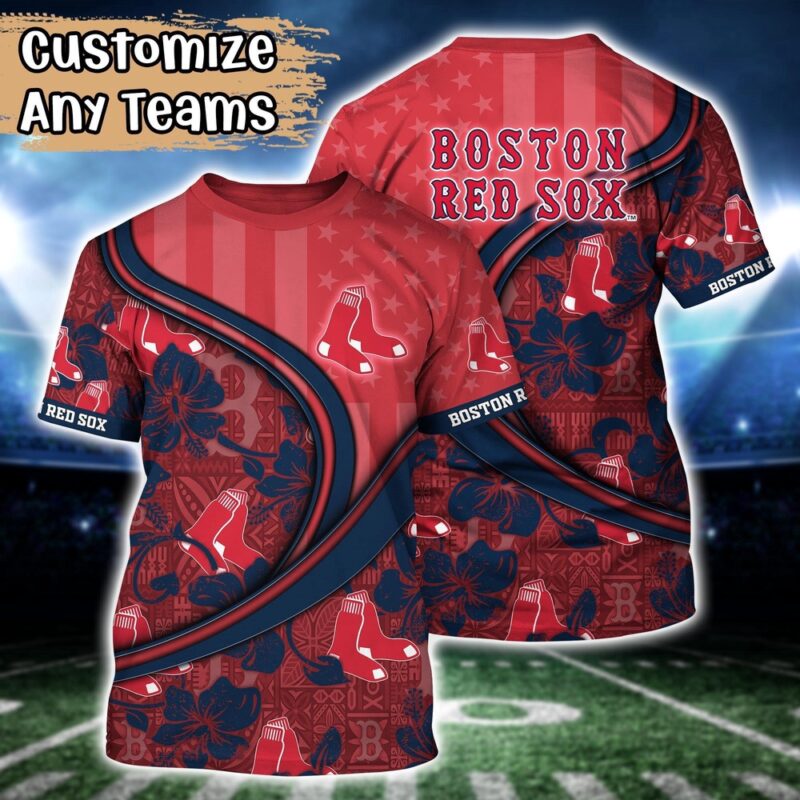 Customized MLB Boston Red Sox 3D T-Shirt Aloha Grand Slam For Sports Enthusiasts