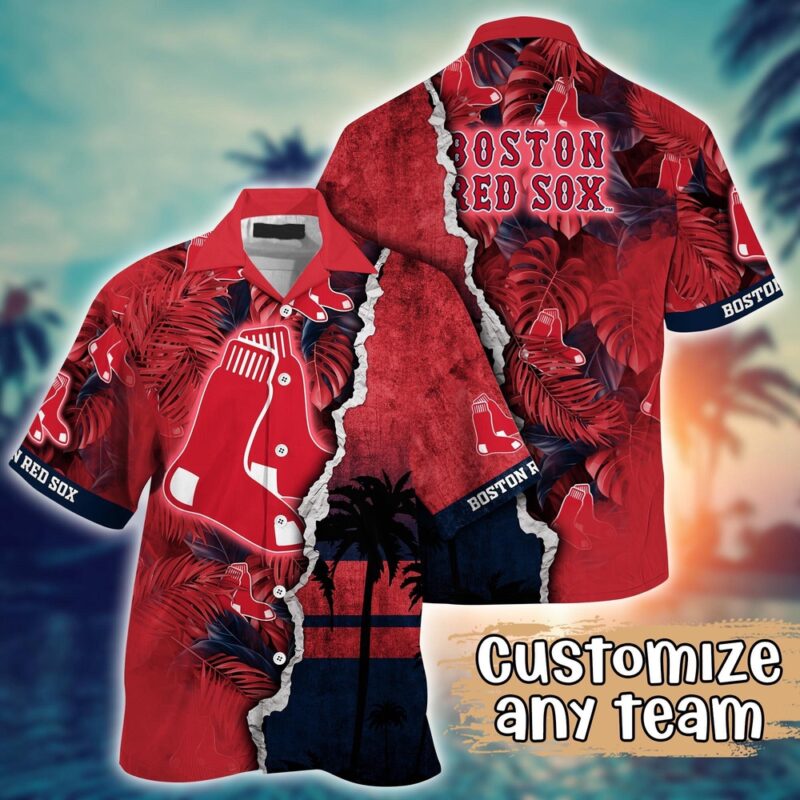 Customized MLB Boston Red Sox Hawaiian Shirt Champion Chic Couture For Fans