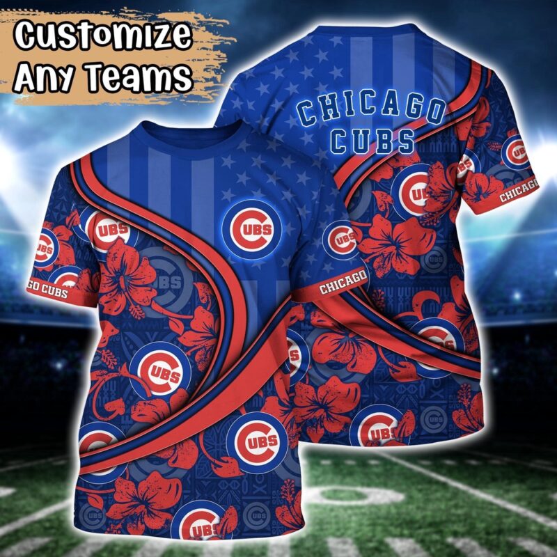 Customized MLB Chicago Cubs 3D T-Shirt Aloha Grand Slam For Sports Enthusiasts