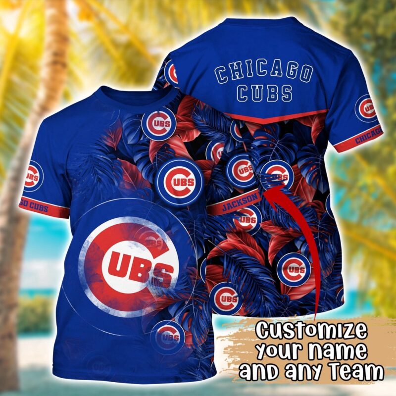 Customized MLB Chicago Cubs 3D T-Shirt Summer Symphony For Sports Enthusiasts