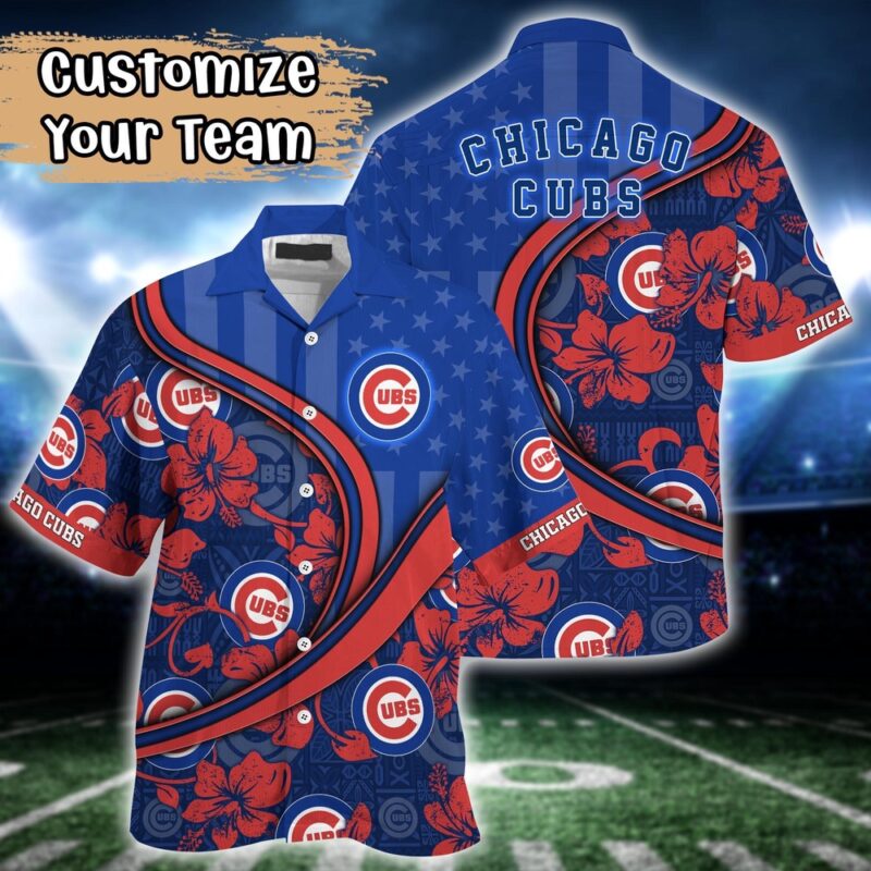 Customized MLB Chicago Cubs Hawaiian Shirt Harmony Hues For Fans
