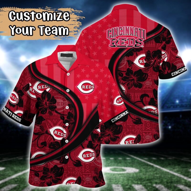Customized MLB Cincinnati Reds Hawaiian Shirt Harmony Hues For Fans