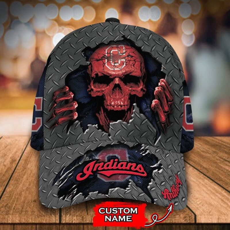 Customized MLB Cleveland Indians Baseball Cap Skull For Fans