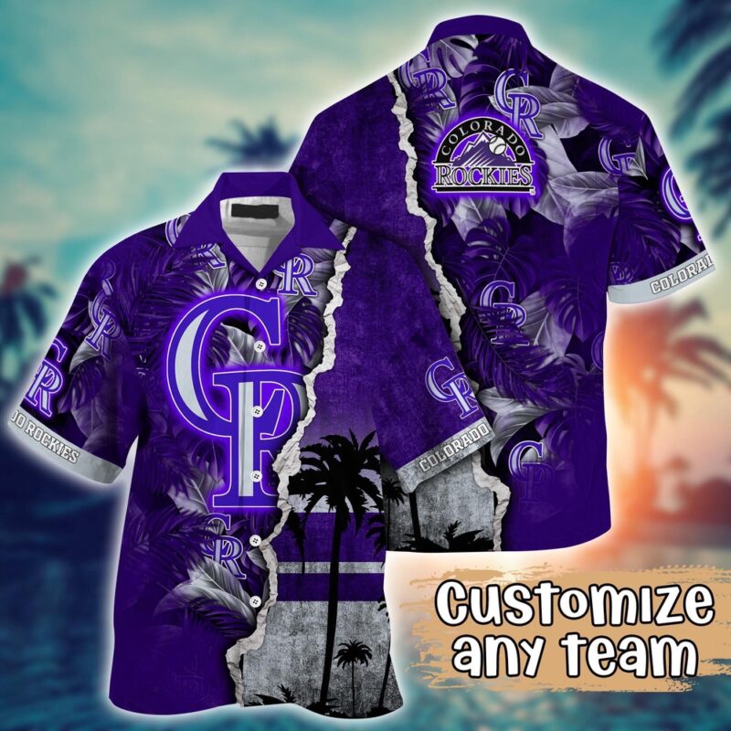 Customized MLB Colorado Rockies Hawaiian Shirt Champion Chic Couture For Fans