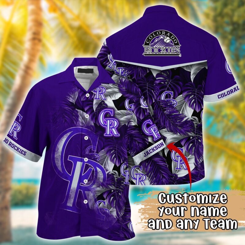 Customized MLB Colorado Rockies Hawaiian Shirt Radiant Rhythms For Fans