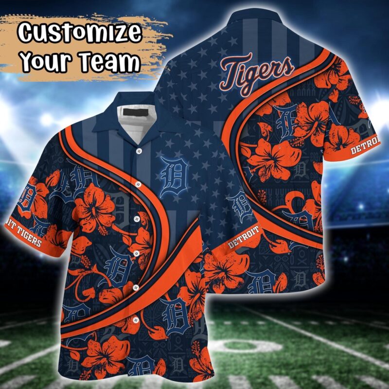Customized MLB Detroit Tigers Hawaiian Shirt Harmony Hues For Fans