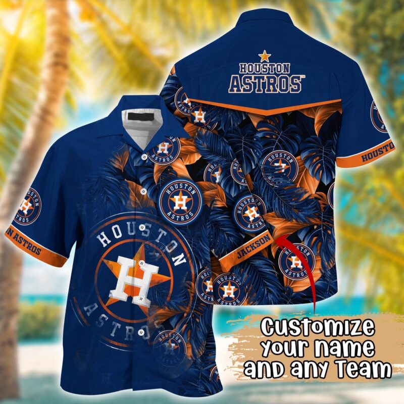 Customized MLB Houston Astros Hawaiian Shirt Radiant Rhythms For Fans