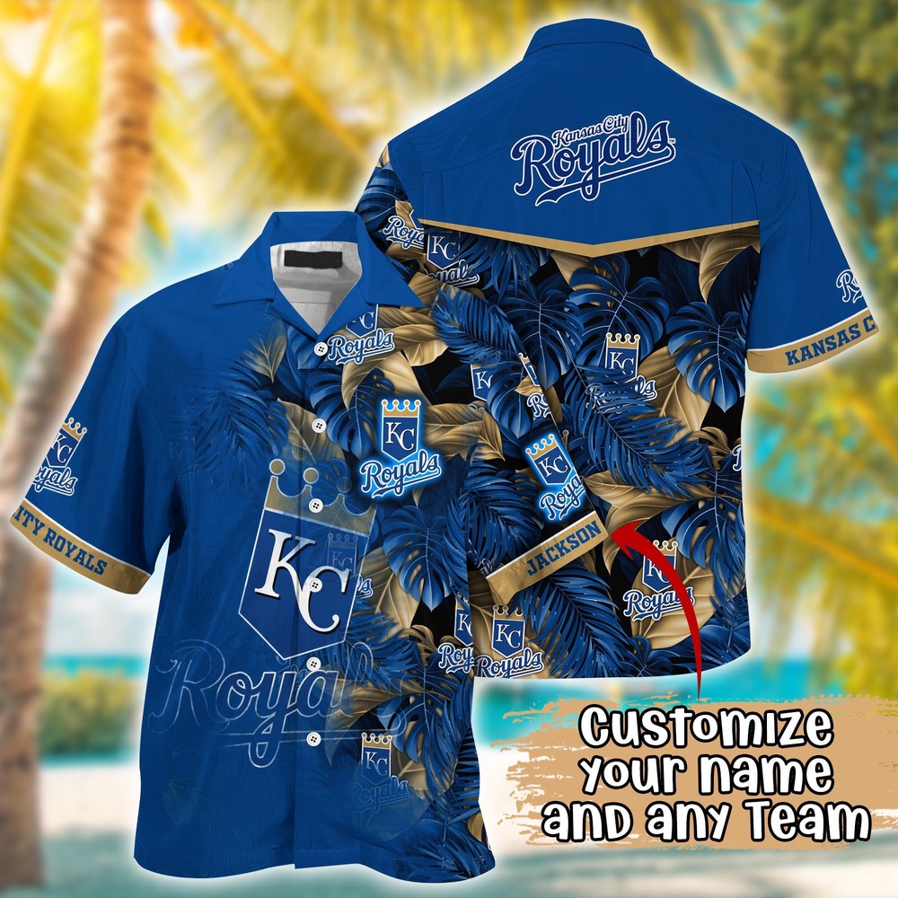 Customized MLB Kansas City Royals Hawaiian Shirt Radiant Rhythms For Fans