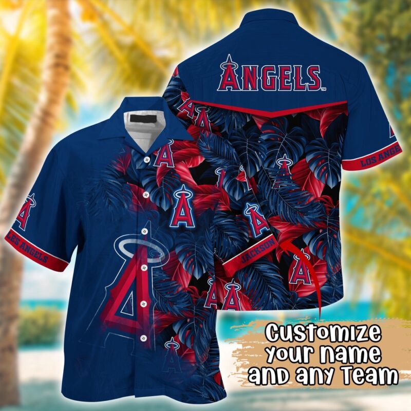 Customized MLB Los Angeles Angels Hawaiian Shirt Radiant Rhythms For Fans