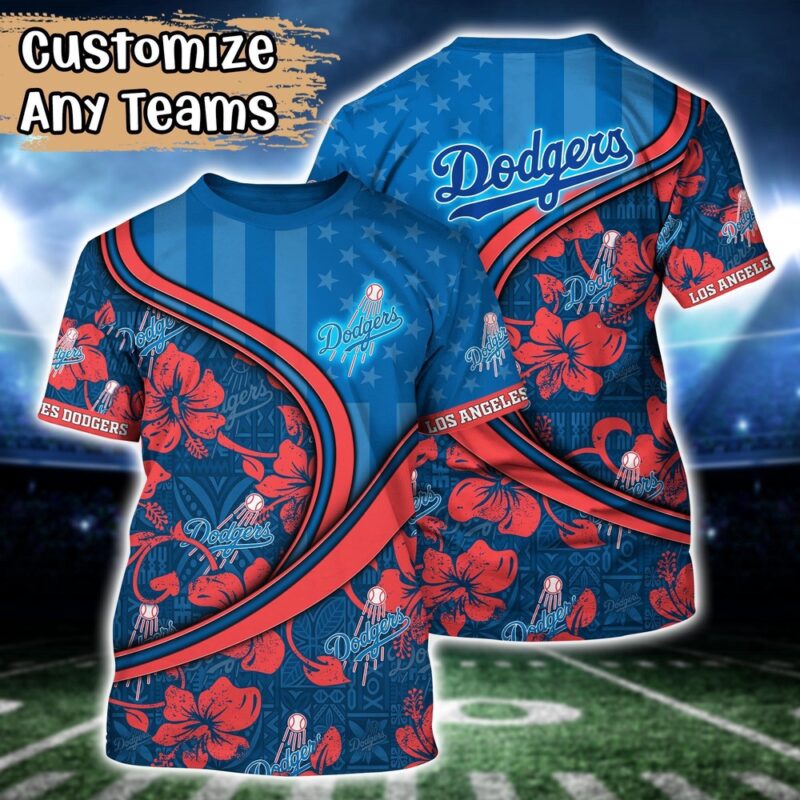 Customized MLB Los Angeles Dodgers 3D T-Shirt Aloha Grand Slam For Sports Enthusiasts