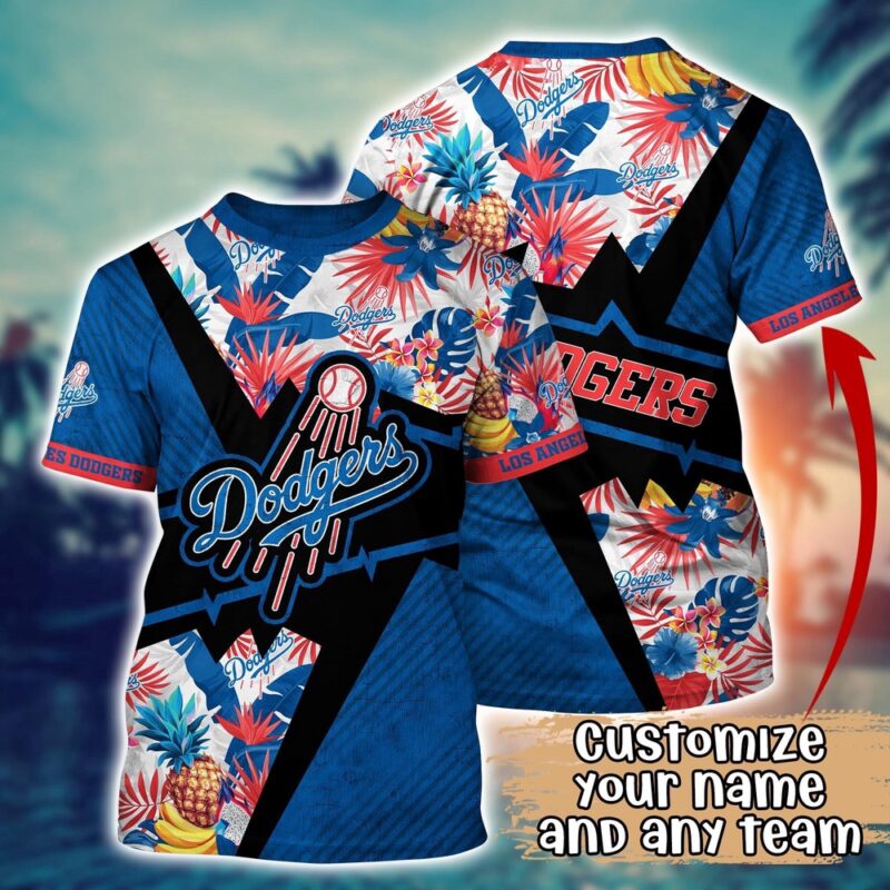 Customized MLB Los Angeles Dodgers 3D T-Shirt Aloha Vibes For Sports Enthusiasts