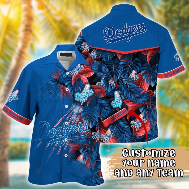 Customized MLB Los Angeles Dodgers Hawaiian Shirt Radiant Rhythms For Fans
