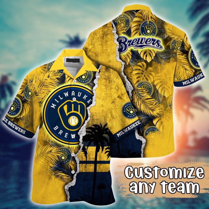 Customized MLB Milwaukee Brewers Hawaiian Shirt Champion Chic Couture For Fans