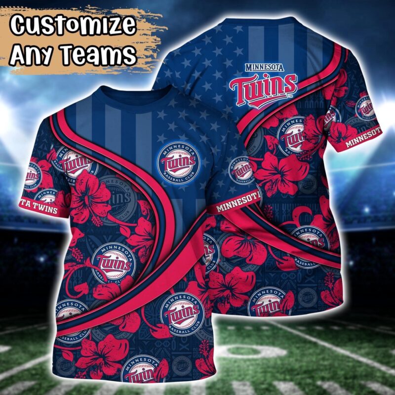 Customized MLB Minnesota Twins 3D T-Shirt Aloha Grand Slam For Sports Enthusiasts