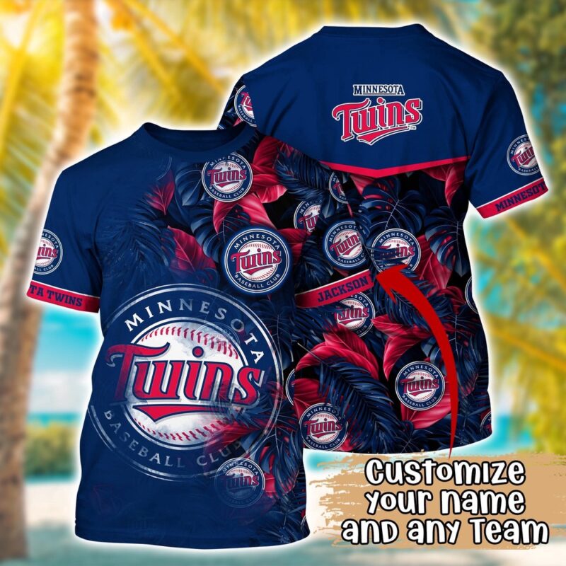 Customized MLB Minnesota Twins 3D T-Shirt Summer Symphony For Sports Enthusiasts