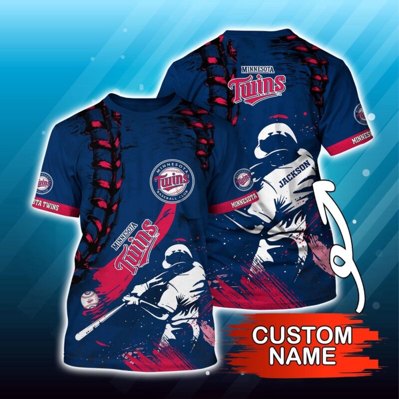 Customized MLB Minnesota Twins 3D T-Shirt Sunset Slam Chic For Sports Enthusiasts
