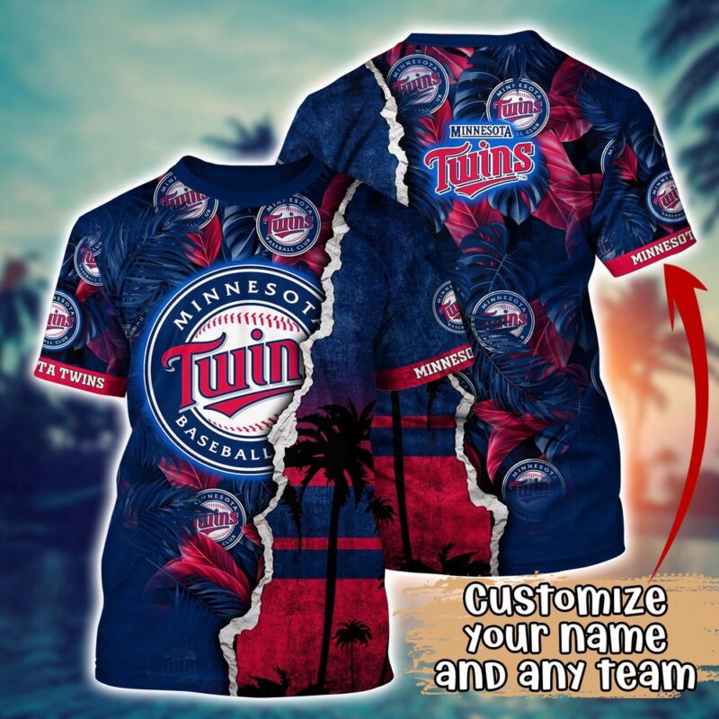 Customized MLB Minnesota Twins 3D T-Shirt Tropic MLB Style For Sports Enthusiasts