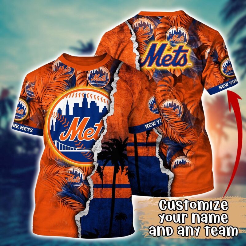 Customized MLB New York Mets 3D T-Shirt Tropic MLB Style For Sports Enthusiasts