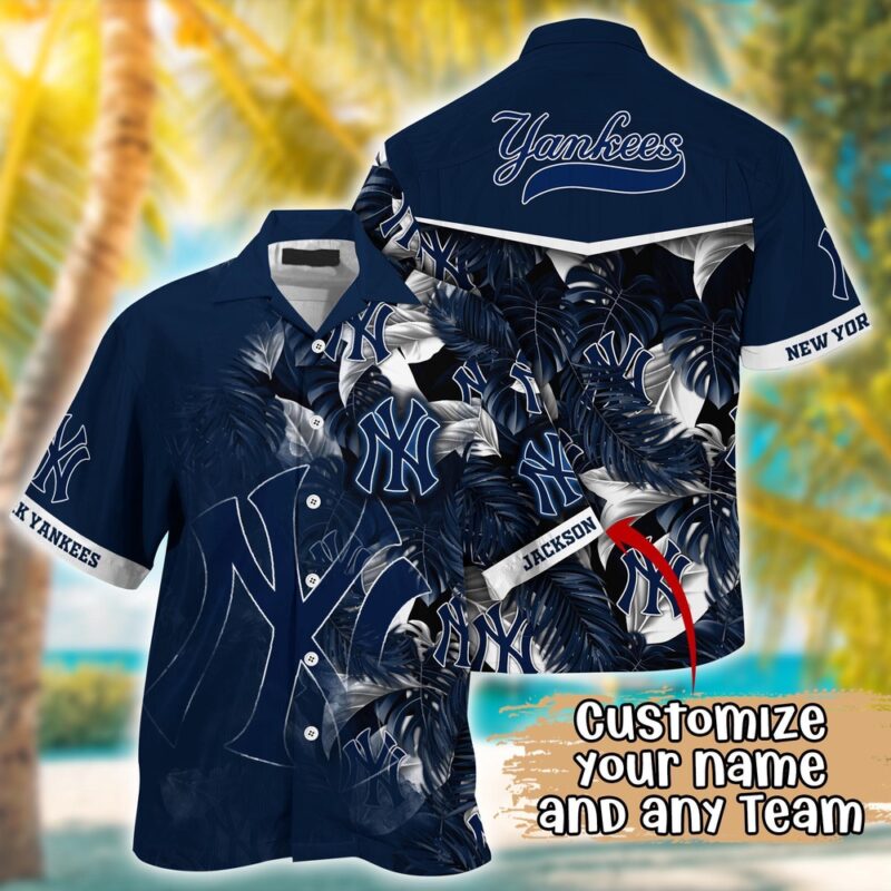 Customized MLB New York Yankees Hawaiian Shirt Radiant Rhythms For Fans