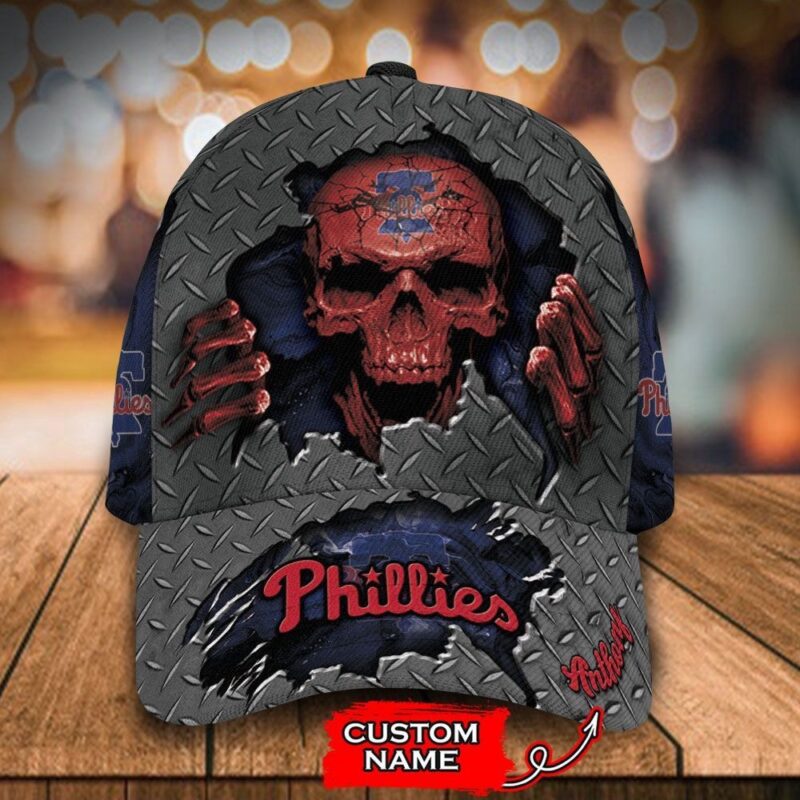 Customized MLB Philadelphia Phillies Baseball Cap Skull For Fans