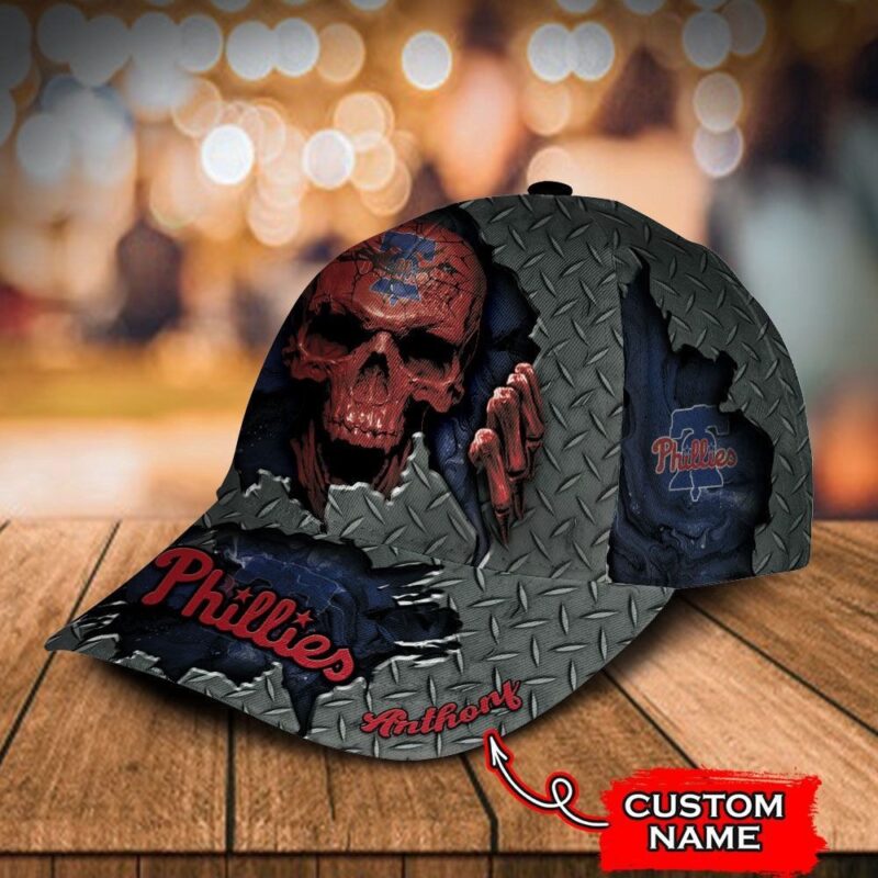 Customized MLB Philadelphia Phillies Baseball Cap Skull For Fans