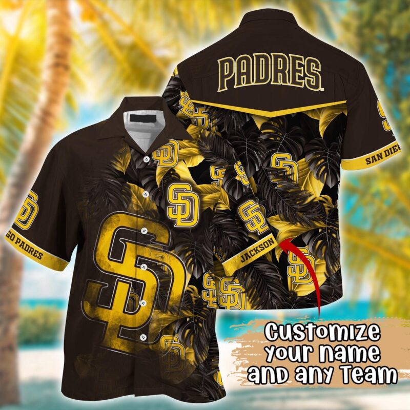 Customized MLB San Diego Padres Hawaiian Shirt Radiant Rhythms For Fans