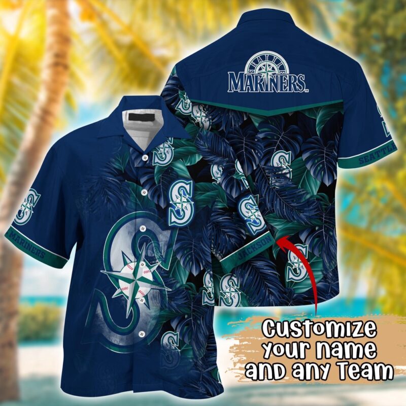 Customized MLB Seattle Mariners Hawaiian Shirt Radiant Rhythms For Fans