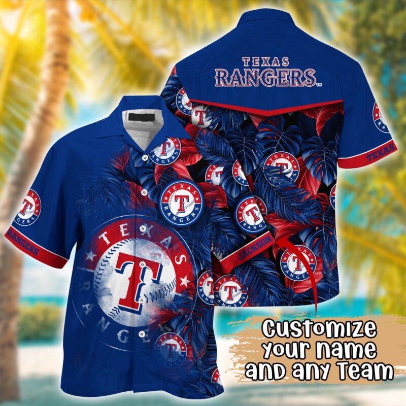 Customized MLB Texas Rangers Hawaiian Shirt Radiant Rhythms For Fans