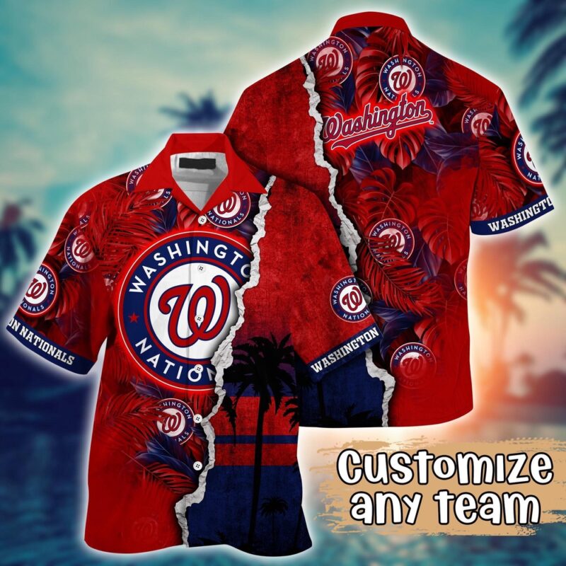 Customized MLB Washington Nationals Hawaiian Shirt Champion Chic Couture For Fans