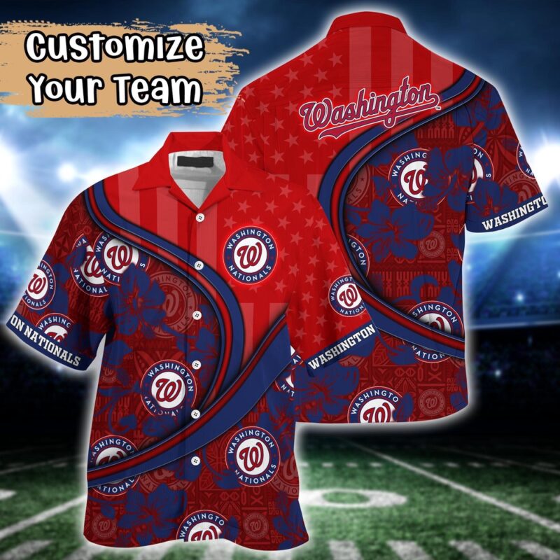 Customized MLB Washington Nationals Hawaiian Shirt Harmony Hues For Fans