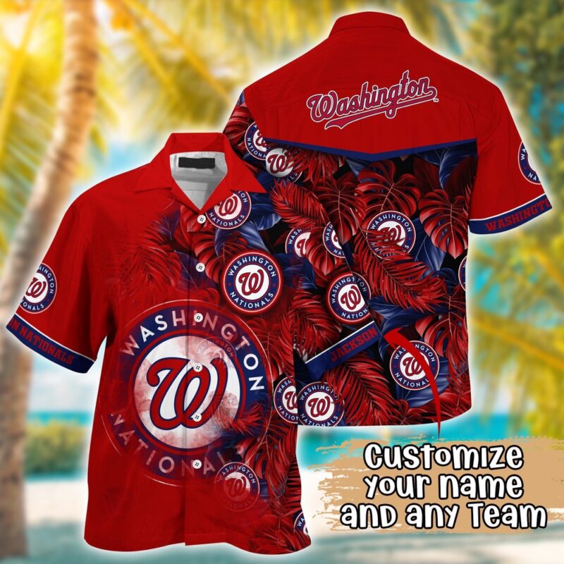 Customized MLB Washington Nationals Hawaiian Shirt Radiant Rhythms For Fans