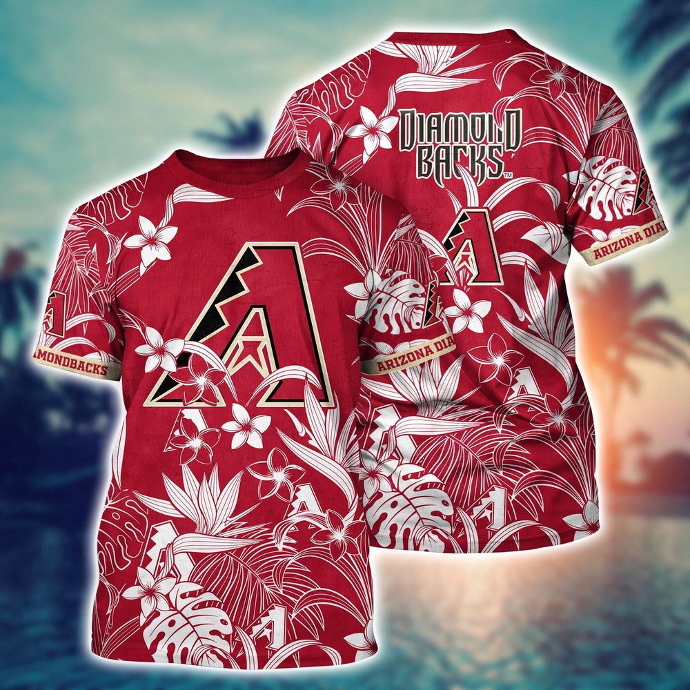 MLB Arizona Diamondbacks 3D T-Shirt Island Adventure For Sports Enthusiasts