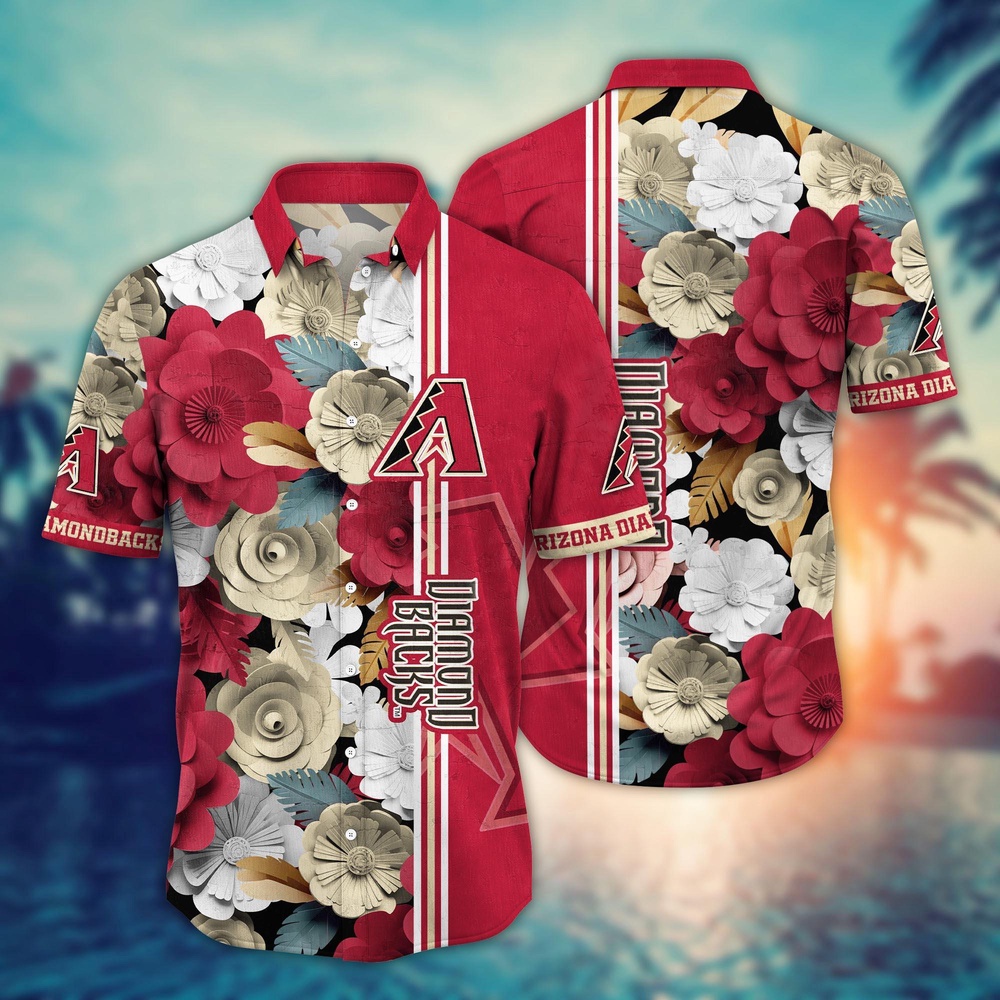 MLB Arizona Diamondbacks Hawaiian Shirt Fashion Frenzy in Floral For Sport Fan