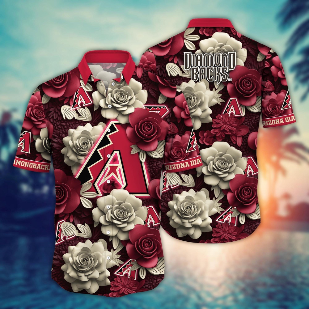 MLB Arizona Diamondbacks Hawaiian Shirt Flower Aloha Style Unleashed For Fans