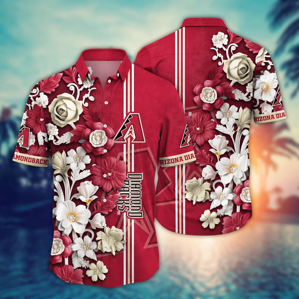 MLB Arizona Diamondbacks Hawaiian Shirt MLB Luau League Looks For Sport Fan