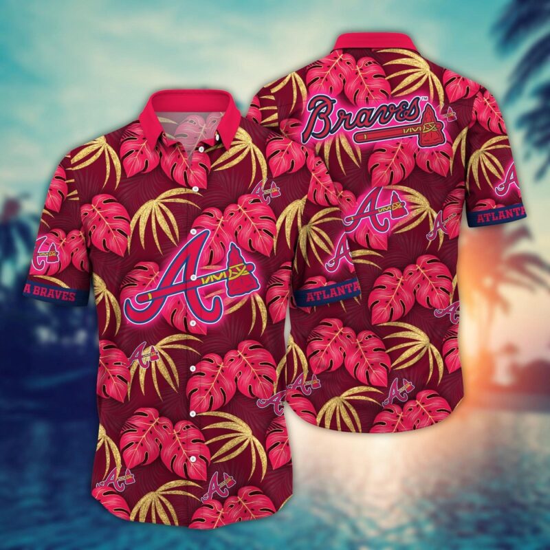 MLB Atlanta Braves Hawaiian Shirt Floral Symphony Gift For Fans