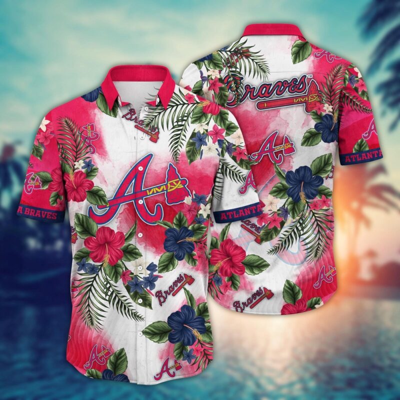 MLB Atlanta Braves Hawaiian Shirt Pitch Perfect Bloom Gift For Fans