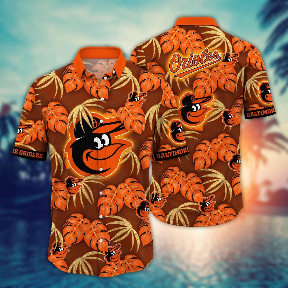 MLB Baltimore Orioles Hawaiian Shirt Floral Symphony Gift For Fans